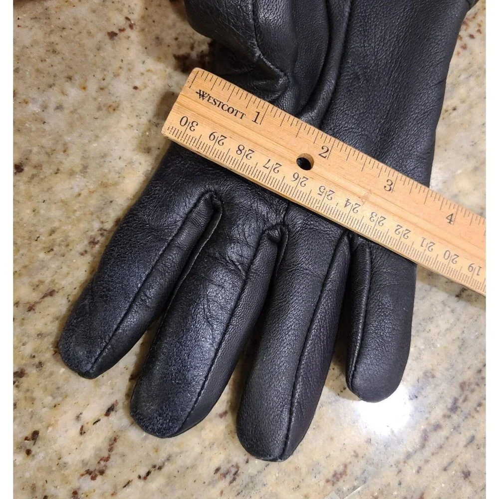 Thinsulate Insulation Women's Size L Black Soft Leather Quilted 40 Gram Biker
